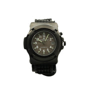 Reloj SMITH & WESSON Lawman negro con correa de nylon y cierre de velcro, fecha y esfera luminiscente, resistente 30M