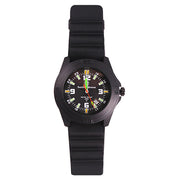 Reloj táctico SOLDIER negro con correa de goma y cristal endurecido