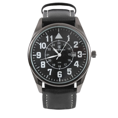Reloj SMITH & WESSON Civilian negro con correa de cuero