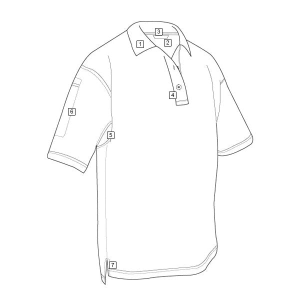 Polo blanco 24-7 ORIGINAL manga corta Tru-SPEC