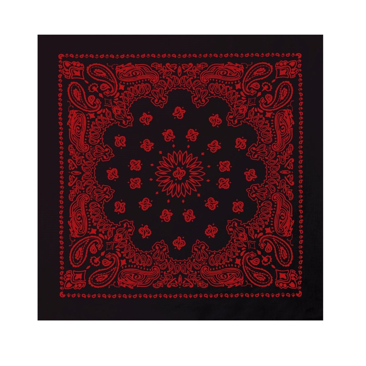 Pañuelo Jumbo Trainmen Western negro y azul 68x68 cm, pañuelo de cuatro puntas 100% algodón