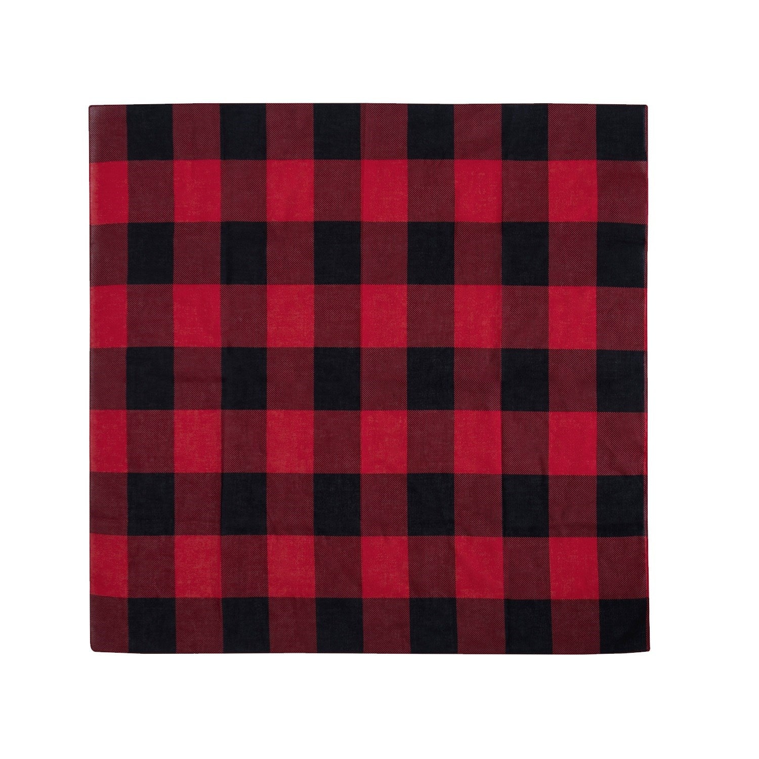 Pañuelo JUMBO a cuadros rojo y negro 68 x 68 cm, 100% algodón