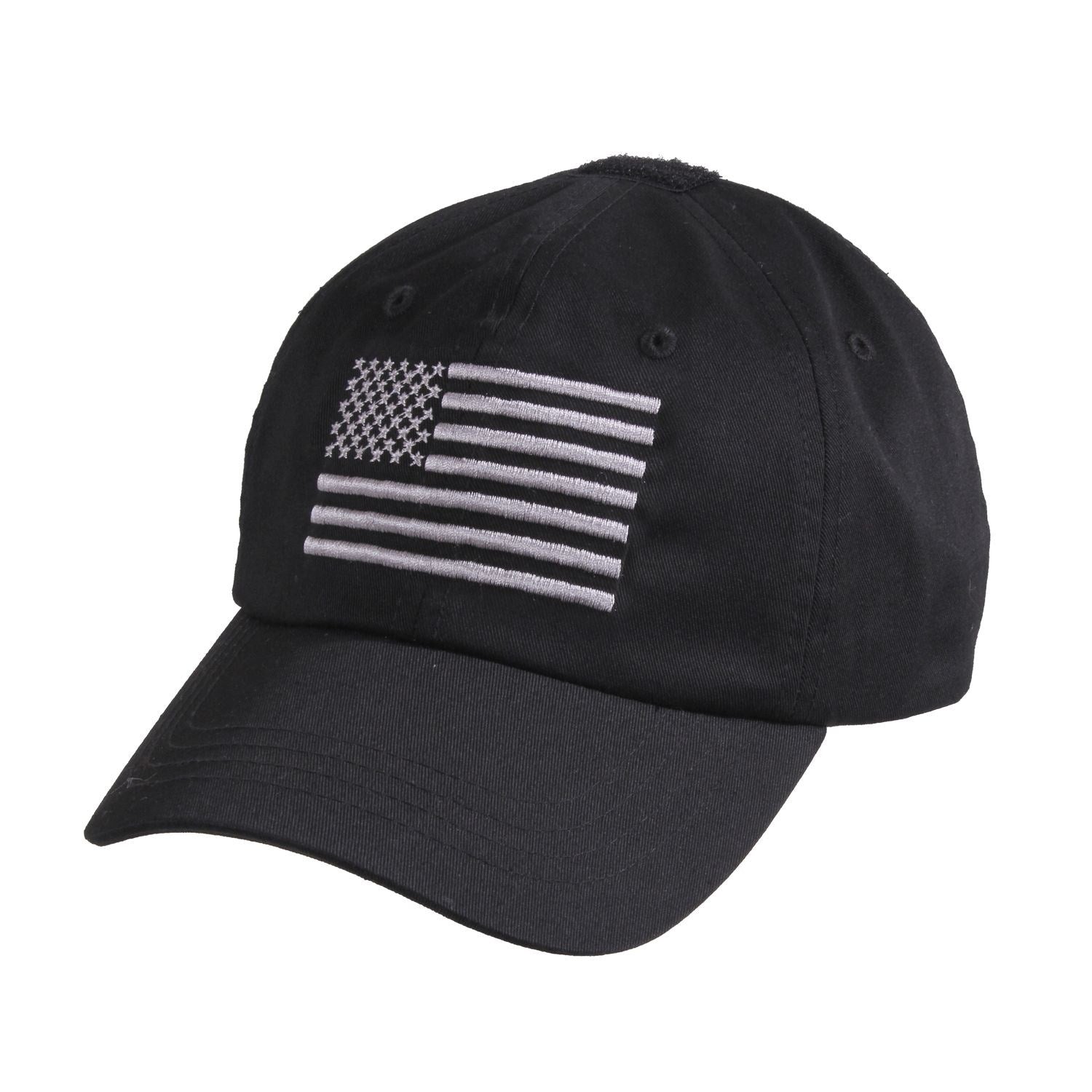 Gorra baseball TACTICAL OPERATOR negra con bandera EE. UU. - Rothco
