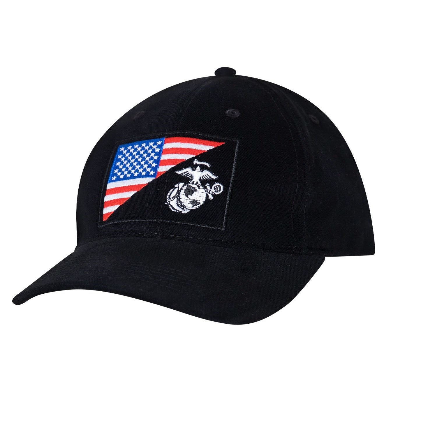 Gorra verde con bordado del emblema USMC y bandera de EE. UU.