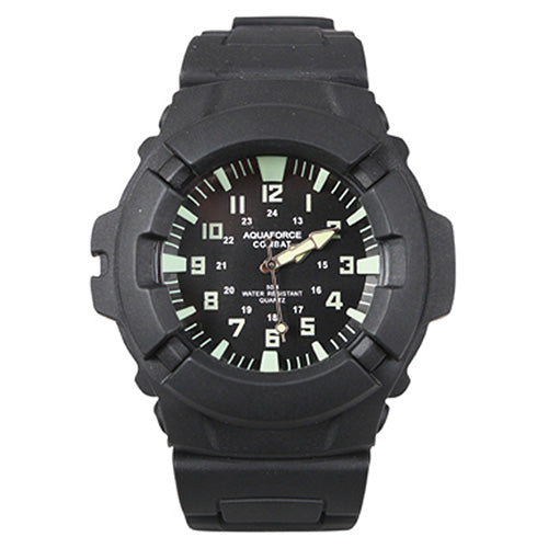 Reloj FRONTIER COMBAT con correa de goma, esfera 3 cm y manecillas luminosas