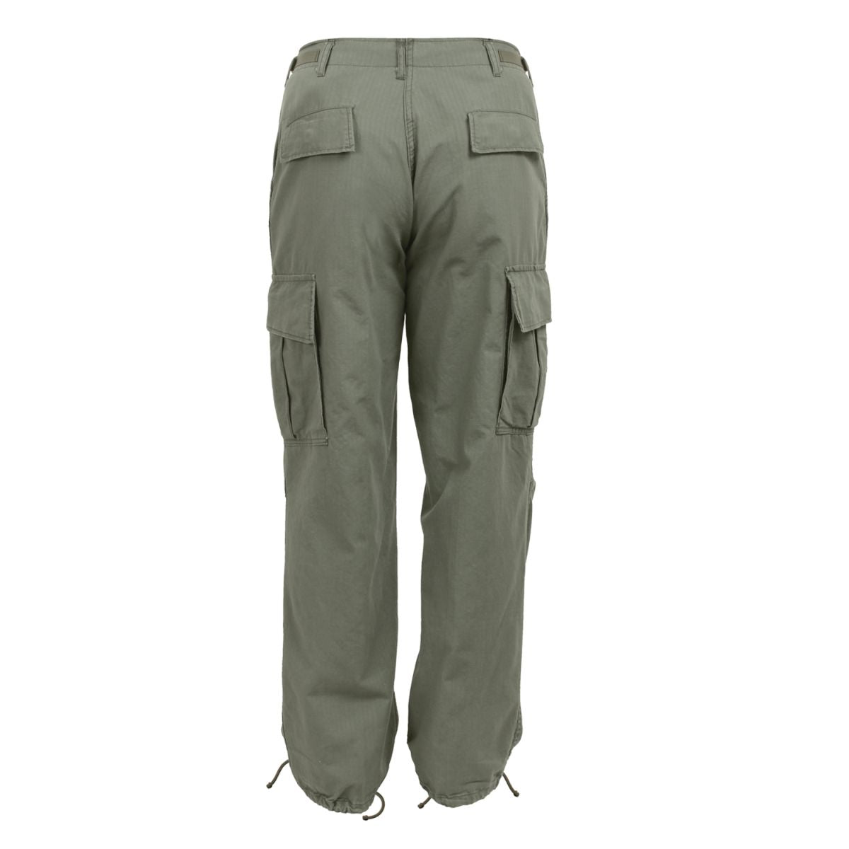 Pantalones verdes estilo Vietnam VAGE, lavado vintage, 100% algodón