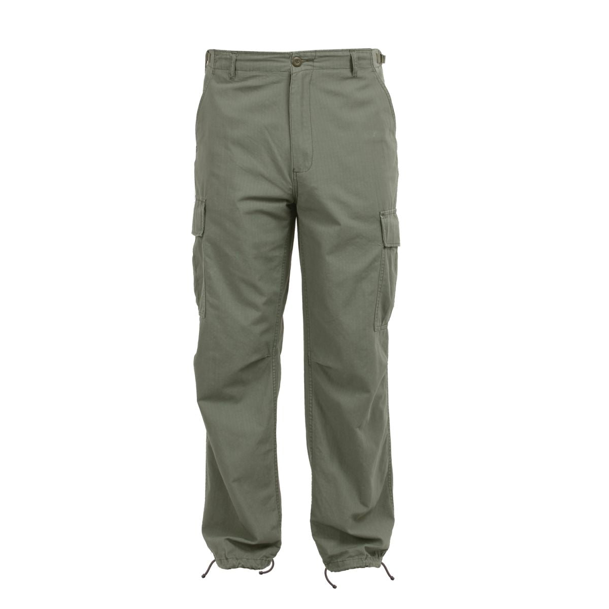 Pantalones verdes estilo Vietnam VAGE, lavado vintage, 100% algodón