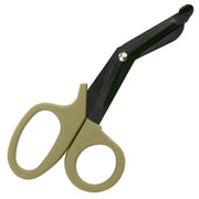 Tijeras de rescate HEAVY DUTY JFO11 COYOTE, tijeras sanitarias de acero en color coyote sin punta afilada