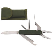 Cuchillo de bolsillo estilo BW verde con funda