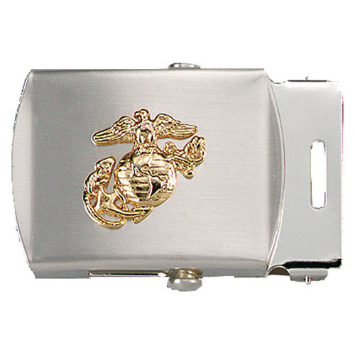 Hebilla cromada con emblema del USMC para cinturón de 32 mm, licencia oficial