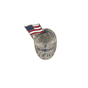 Insignia POL. OFFICER Los Angeles Police 9/11 con bandera estadounidense, 3 x 2,5 cm