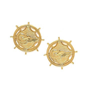 Par de insignias metálicas doradas Transportation Corps 2,3 x 2,3 cm
