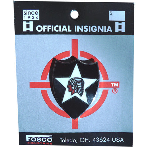 Insignia US 2nd Infantry Division en colores indio - emblema militar