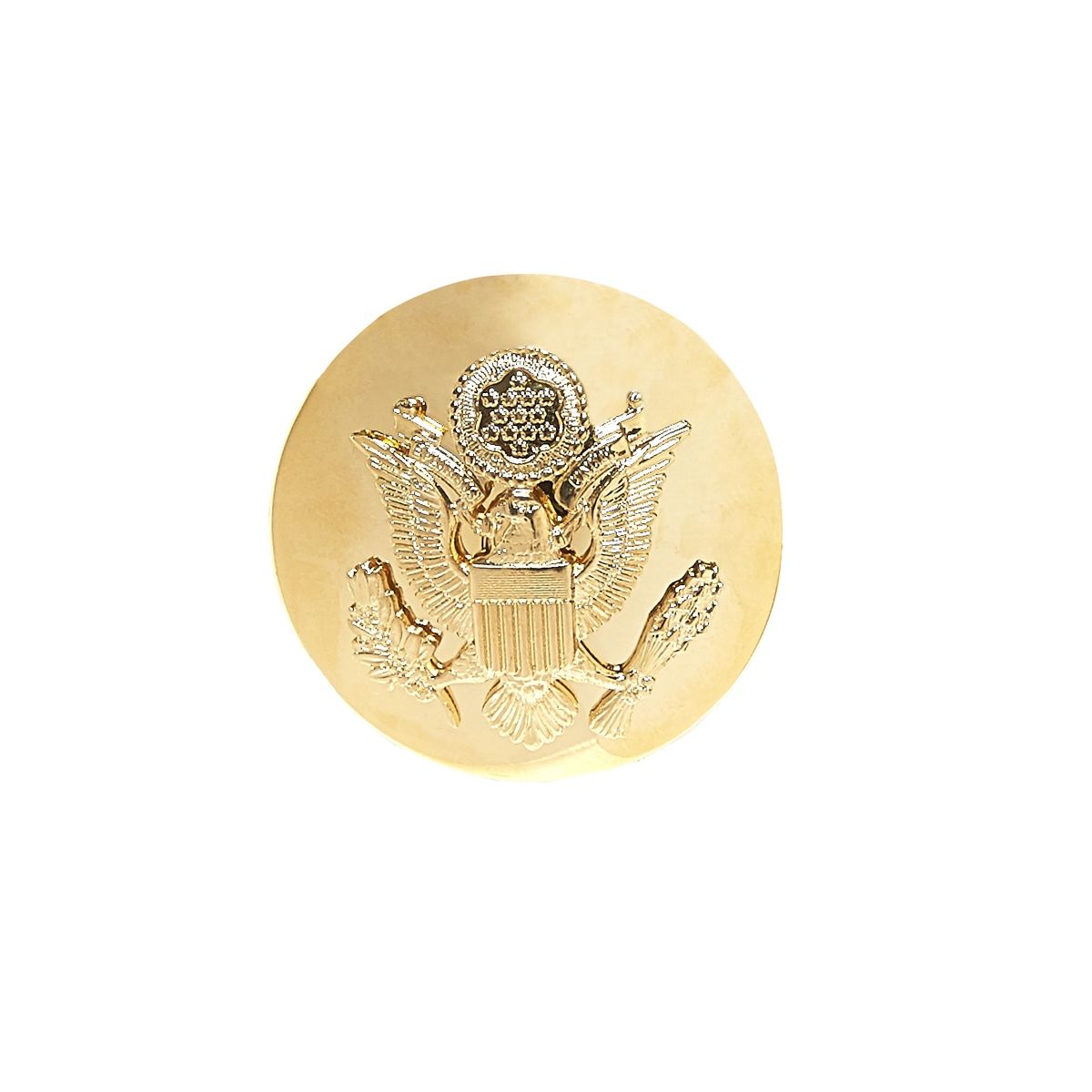Insignia de gorra US ARMY redonda dorada, diámetro 32 mm