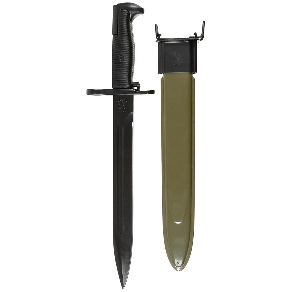 Bajoneta réplica US M1 para Garand con funda, longitud total 40 cm, hoja 25 cm