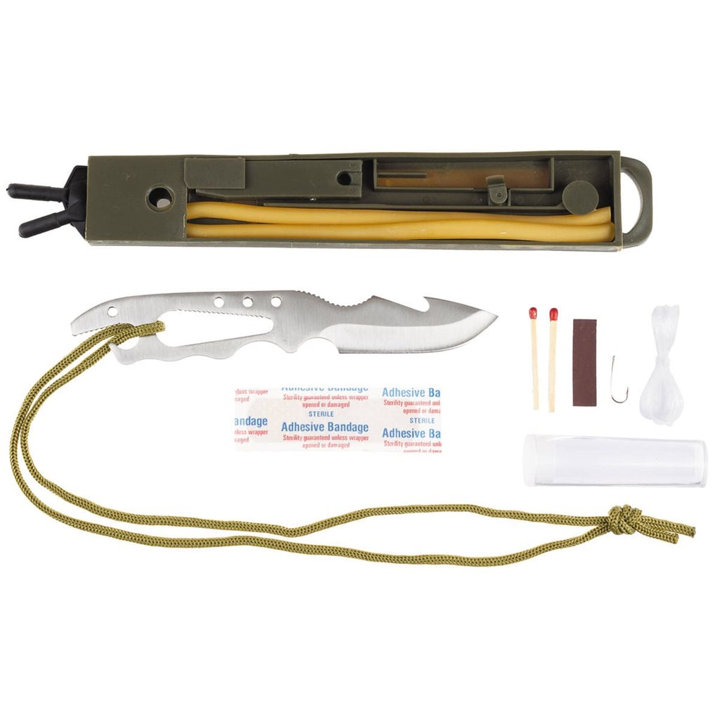 Cuchillo de supervivencia JUNGLE II negro con equipo
