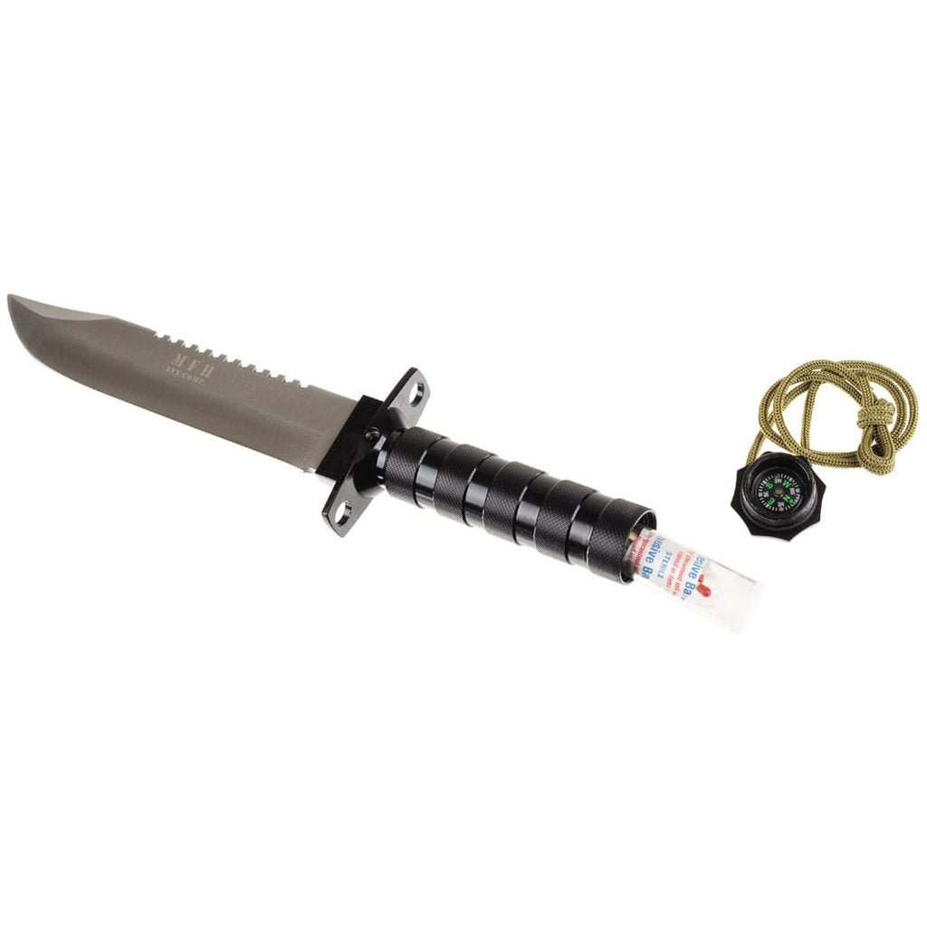 Cuchillo de supervivencia JUNGLE II negro con equipo