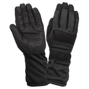 Guantes GRIPLAT resistentes al calor negros, combinación de cuero y material resistente al calor con nudillos reforzados