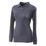 Polo mujer 24-7 PERFORMANCE manga larga azul, tejido TRU-DRI