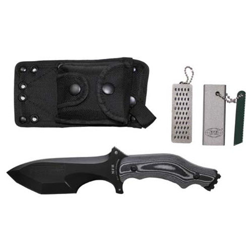 Cuchillo OPERATION SCORPION hoja fija Camo II con empuñadura camuflada y funda de nylon