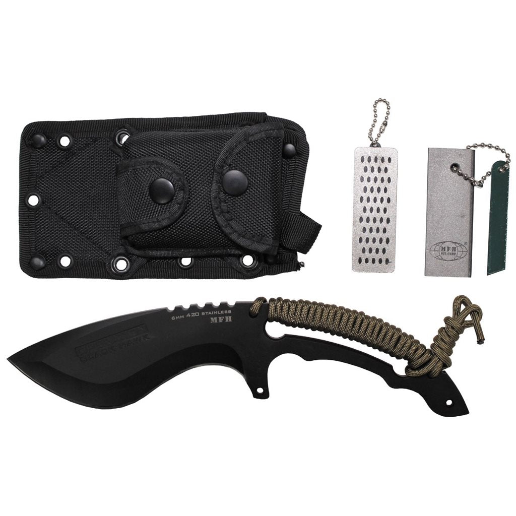 Cuchillo de hoja fija Operation Black Hawk sobre fondo blanco