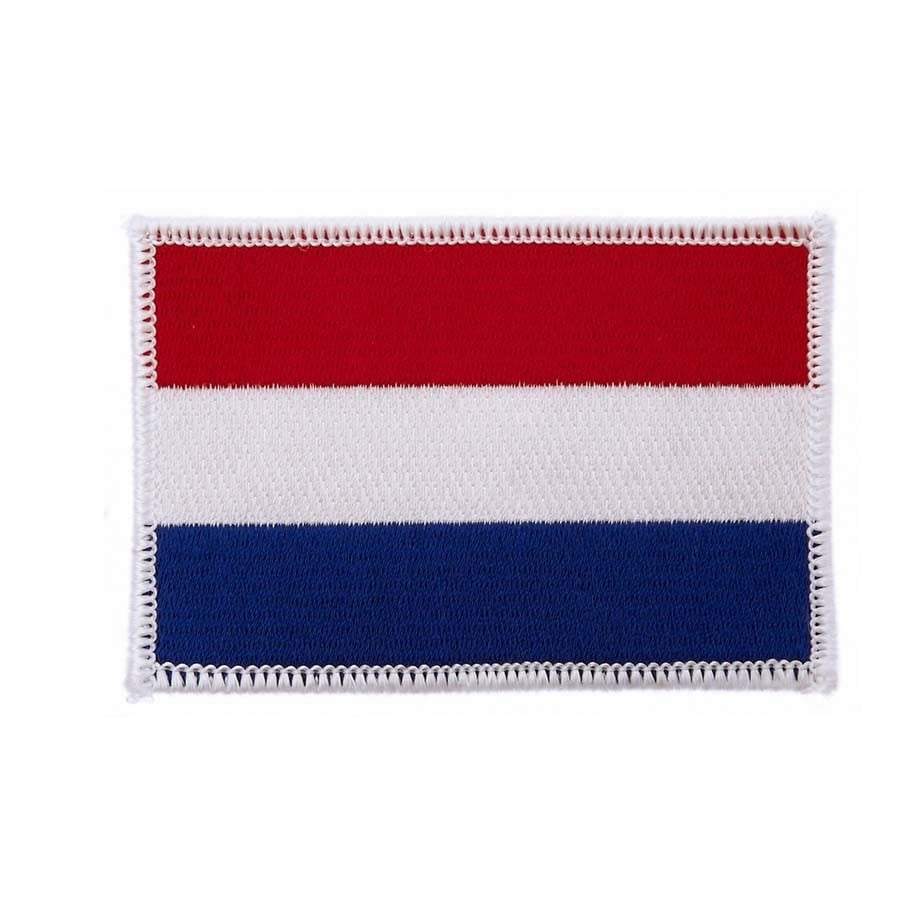 Parche textil con la bandera de Holanda, aprox. 9 x 5,5 cm