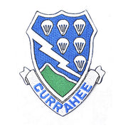 Parche CURRAHEE 506th PIR con escudo azul, rayo y seis paracaídas