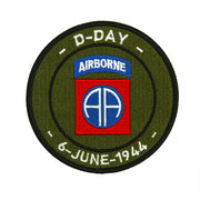 Parche redondo D-DAY 82nd Airborne, diámetro aprox. 83 mm