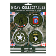 Set de 4 parches redondos de 83 mm por el 75.º aniversario del Día D (Operación Overlord)
