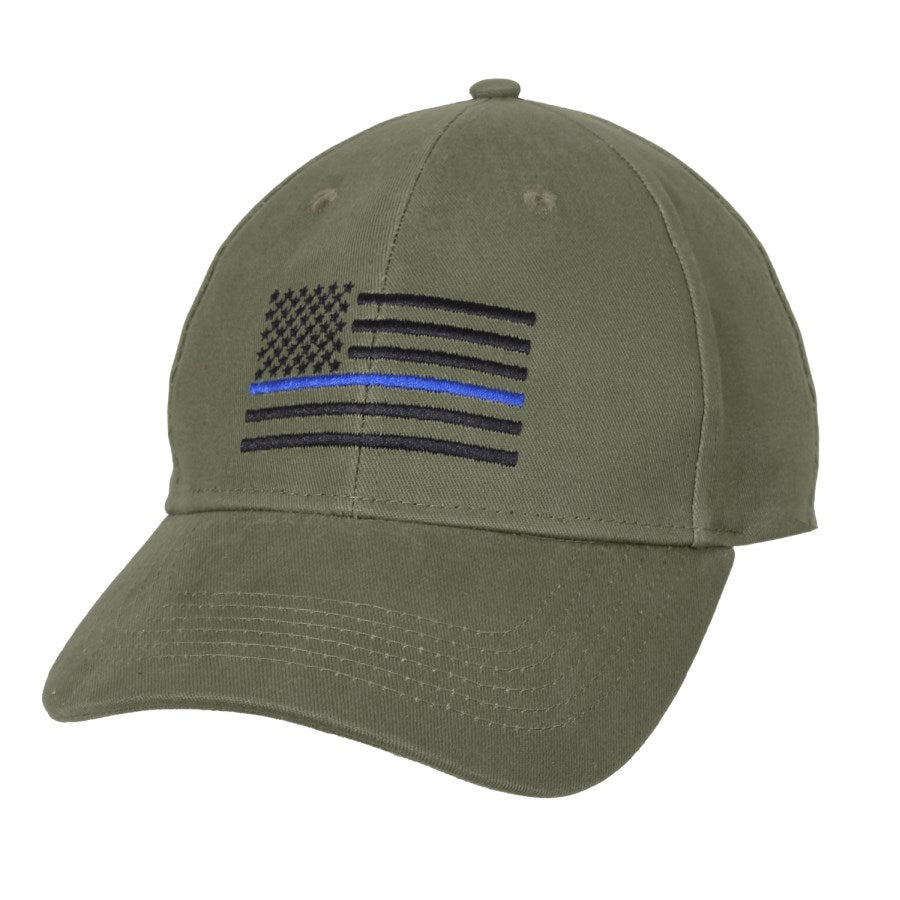 Gorra de béisbol COYOTE con bandera USA y línea azul, bordado frontal y cierre de velcro