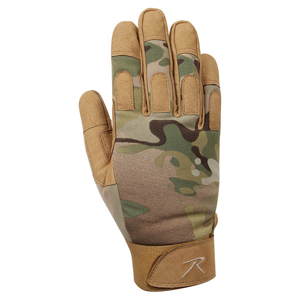 Guantes tácticos All Purpose ligeros Multicam de Rothco