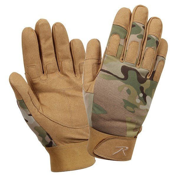 Guantes tácticos All Purpose ligeros Multicam de Rothco