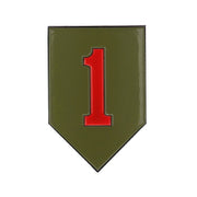 Insignia metálica US 1st Infantry Division en acero con adhesivo para fijación