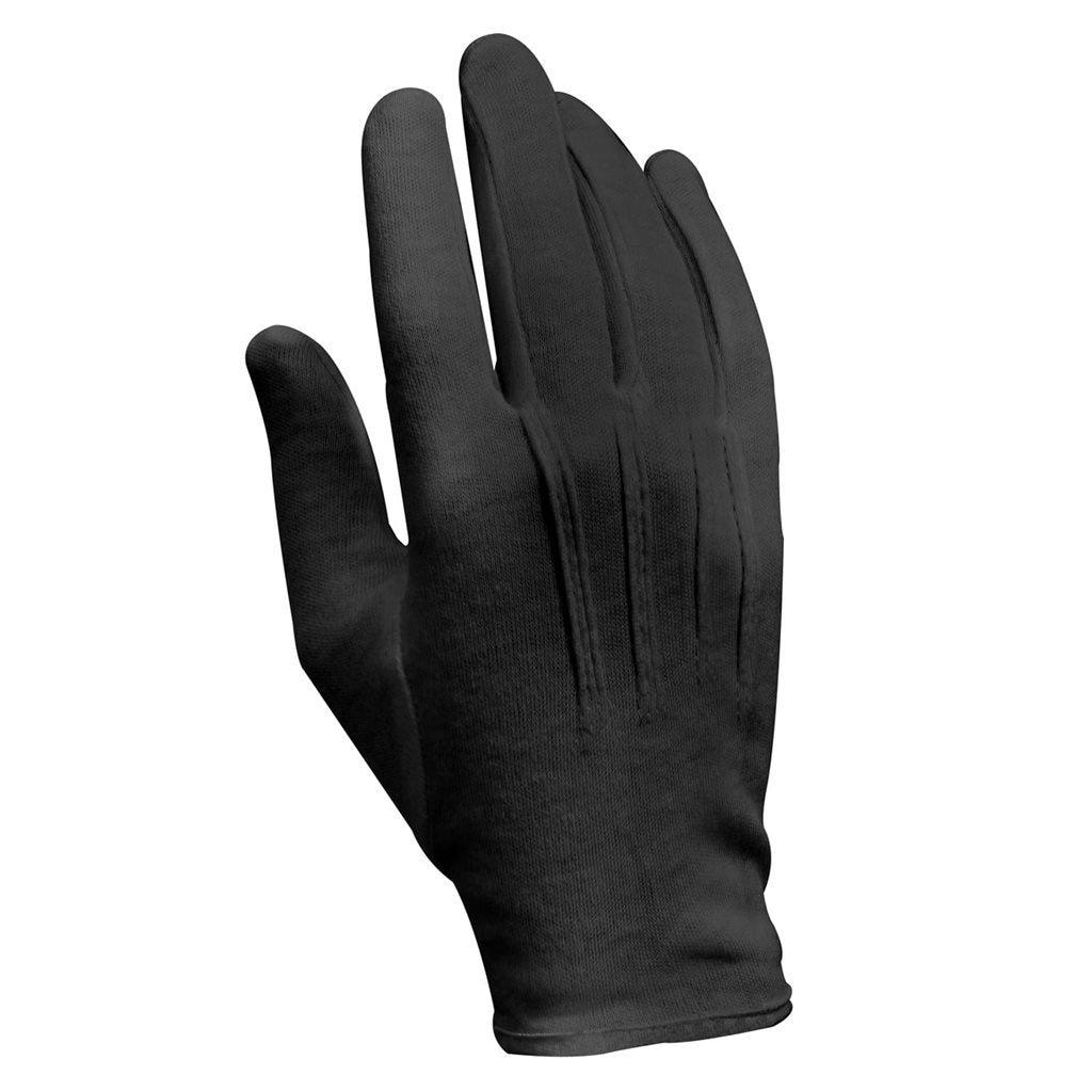 Guantes negros de algodón para uniforme ceremonial