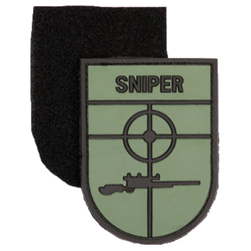 Parche plástico SNIPER verde con velcro 6x8,5 cm