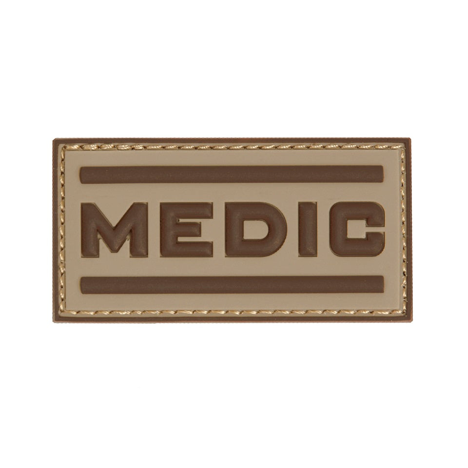 Parche MEDIC 3D de plástico con velcro DESERT, aprox. 7 x 3,5 cm