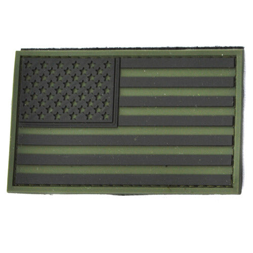 Parche bandera USA plástico verde aprox. 8 x 5 cm con velcro