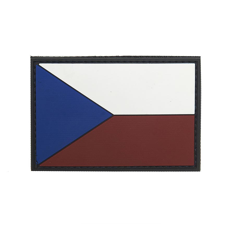 Parche plástico bandera República Checa 8x5 cm con velcro