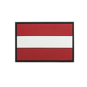 Parche plástico con la bandera de Austria 8x5 cm, velcro en el reverso