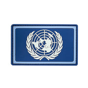 Parche plástico bandera ONU 8x5 cm con velcro