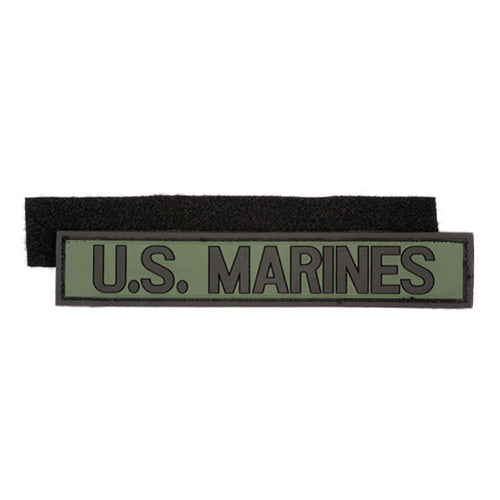 Parche 3D U.S. MARINES plástico verde 15 x 2,5 cm con velcro en reverso
