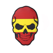 Parche 3D plástico calavera con velcro, aprox. 9 x 5 cm
