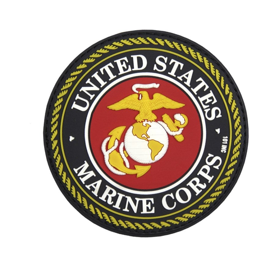 Parche 3D plástico UNITED STATES MARINE CORPS con velcro, aprox. 8 cm