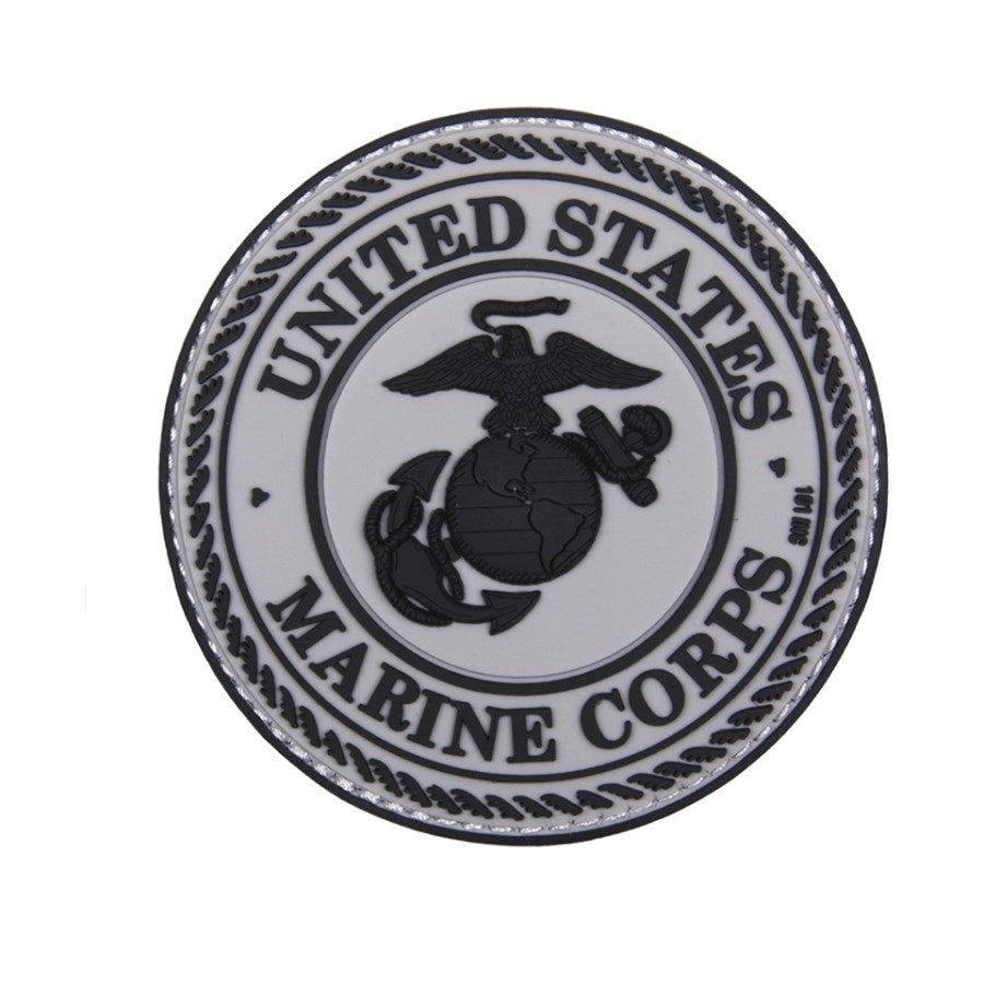 Parche 3D plástico UNITED STATES MARINE CORPS con velcro, aprox. 8 cm
