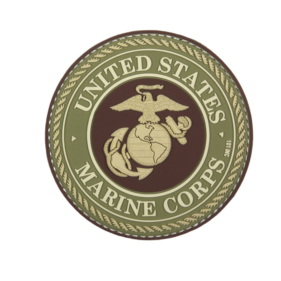 Parche 3D plástico UNITED STATES MARINE CORPS con velcro, aprox. 8 cm