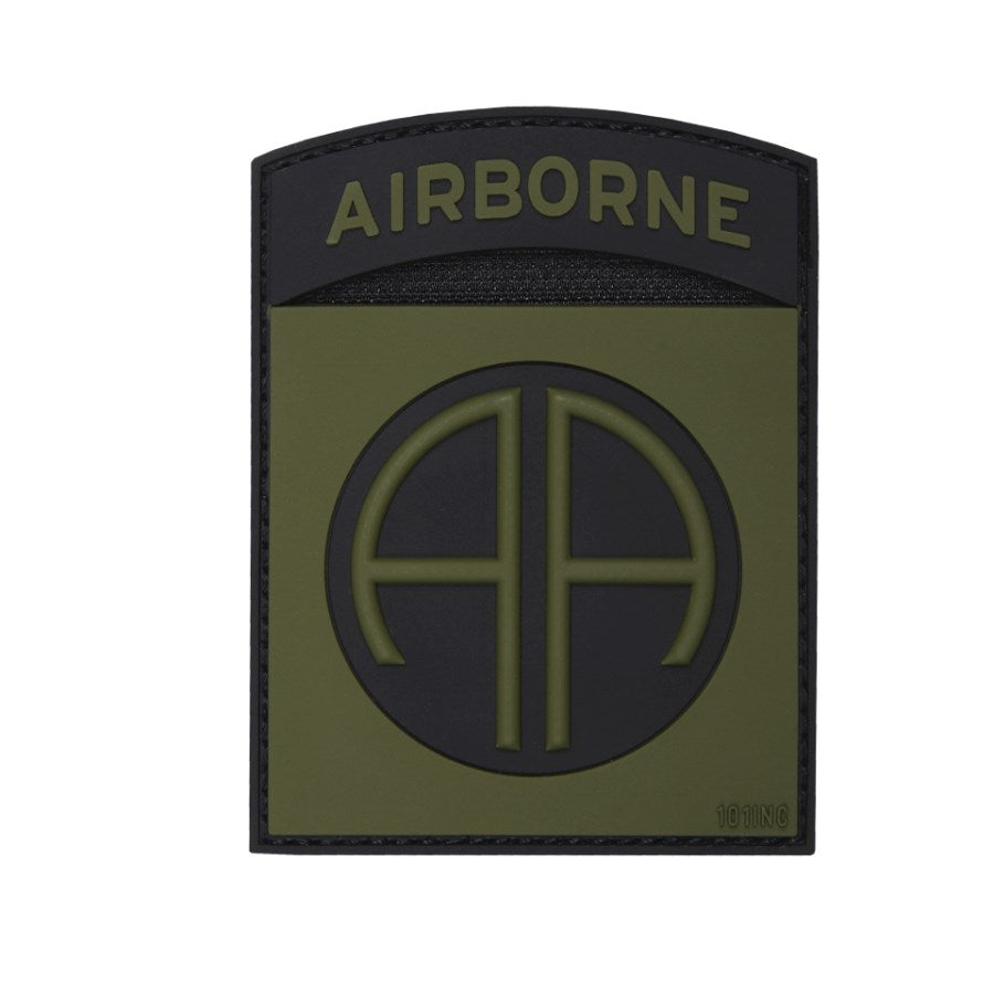 Parche 3D plástico Airborne 82nd de colores con velcro, aprox. 9 x 7 cm