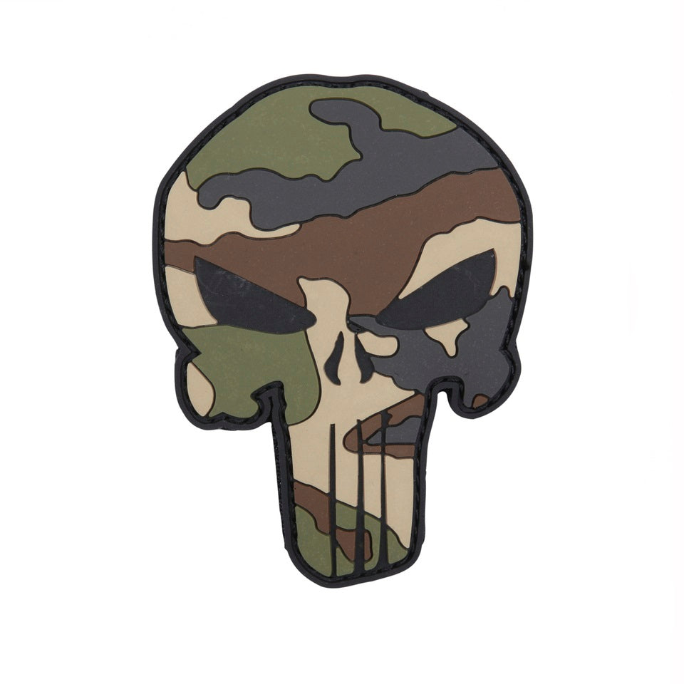 Parche 3D PUNISHER velcro plástico French Camo 6,5 x 8,8 cm