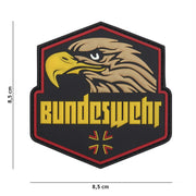 Parche Bundeswehr plástico con velcro, colorido, 8,5 x 8,5 cm