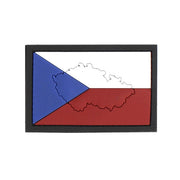 Parche 3D plástico con velcro - bandera y mapa de la República Checa, 7,3 x 4,8 cm