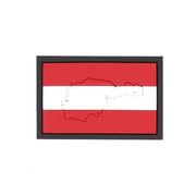 Parche 3D plástico Austria con contorno y velcro 7,3 x 4,8 cm